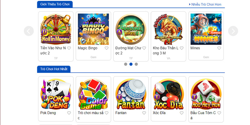 Danh sách những game bài hấp dẫn nhất tại nhà cái